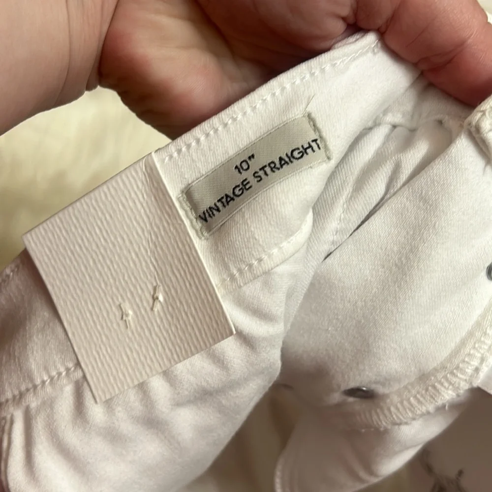 NWT J. Crew 10” Vintage Straight White Jeans 33